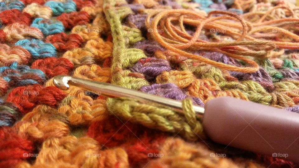 Granny Squares and Crochet Hook 03
