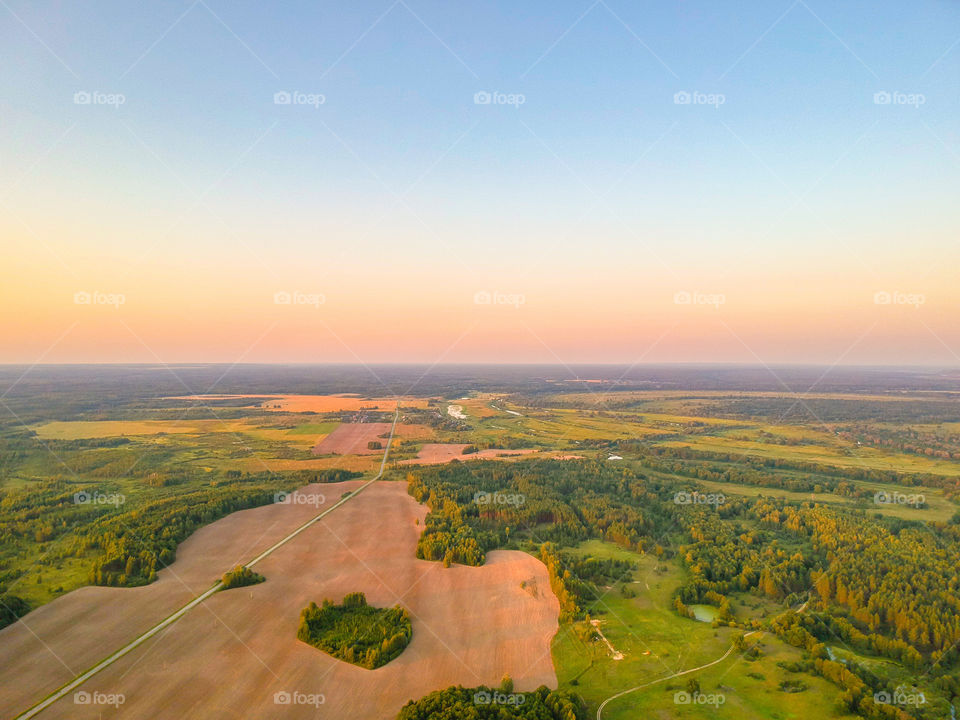 Russian landscape from the drone 