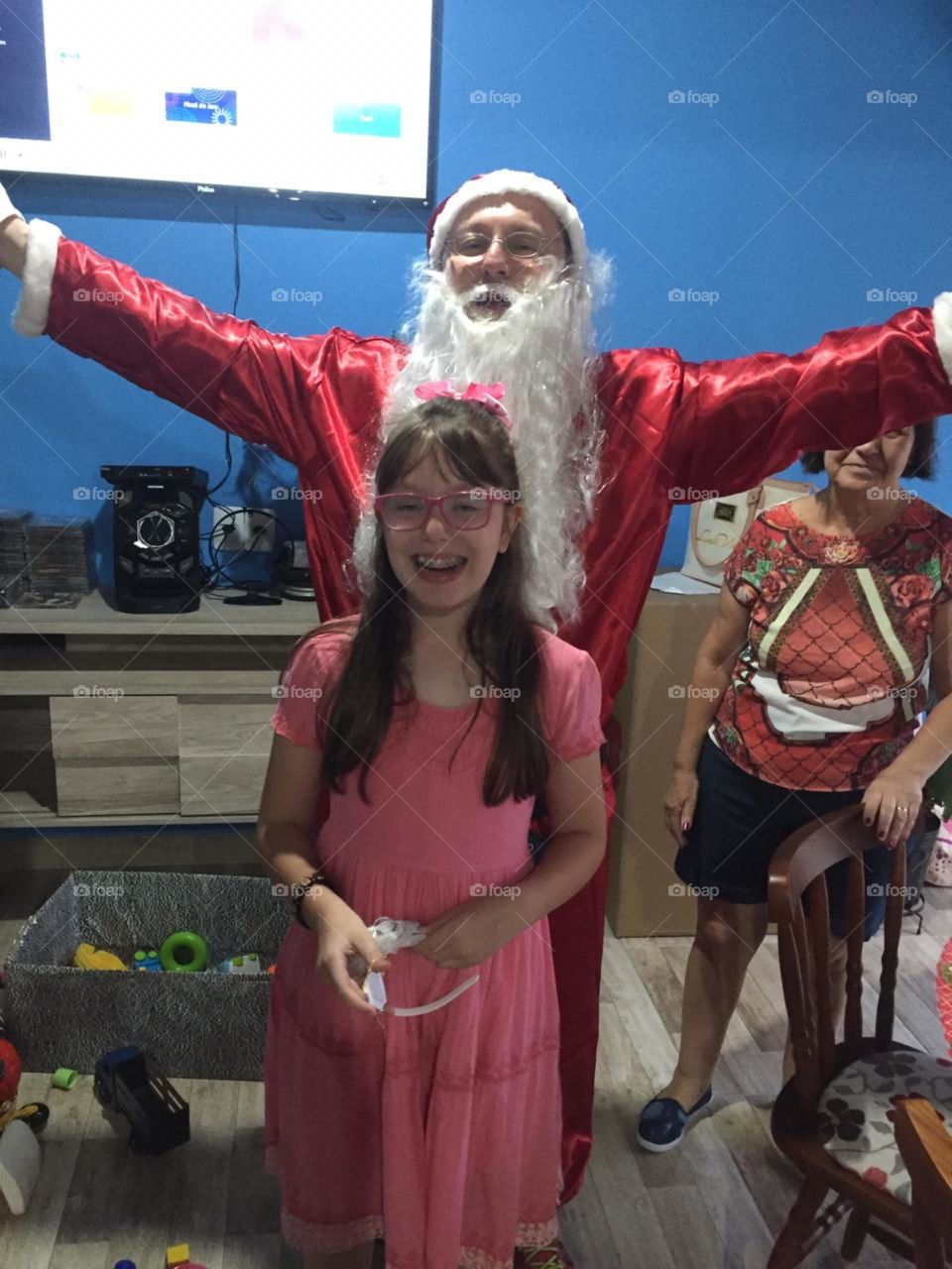 Feliz Natal! Me vesti de Papai Noel e as crianças da minha família amaram! Como foi legal...