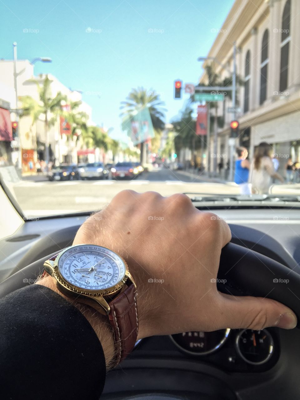 Cruising the streets of Rodeo Drive. 