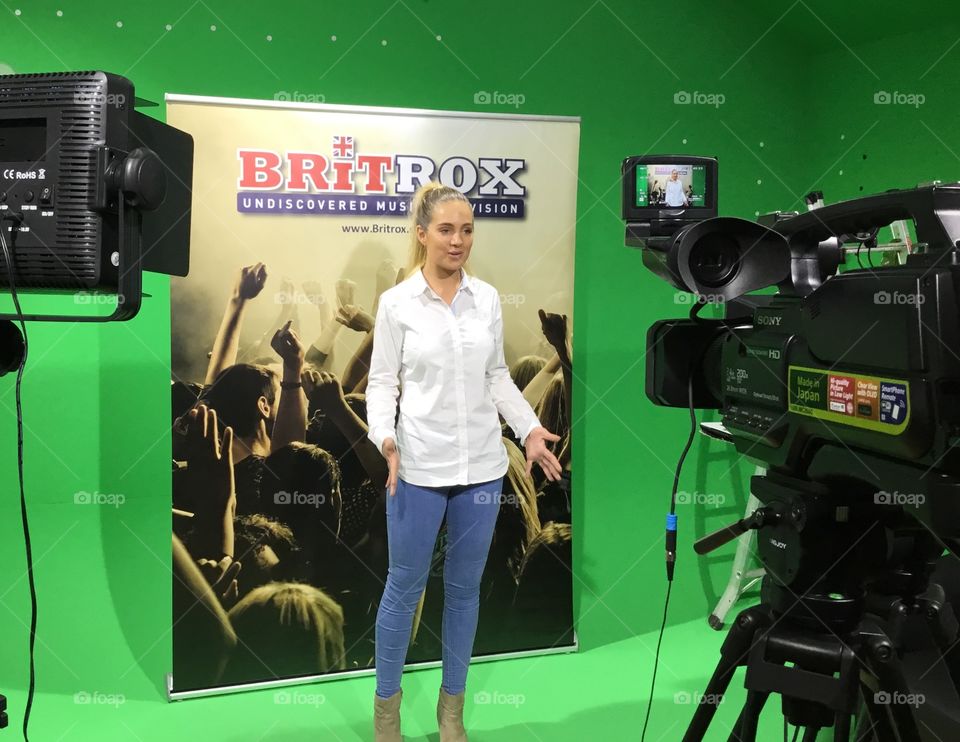 Presenter in the studio 