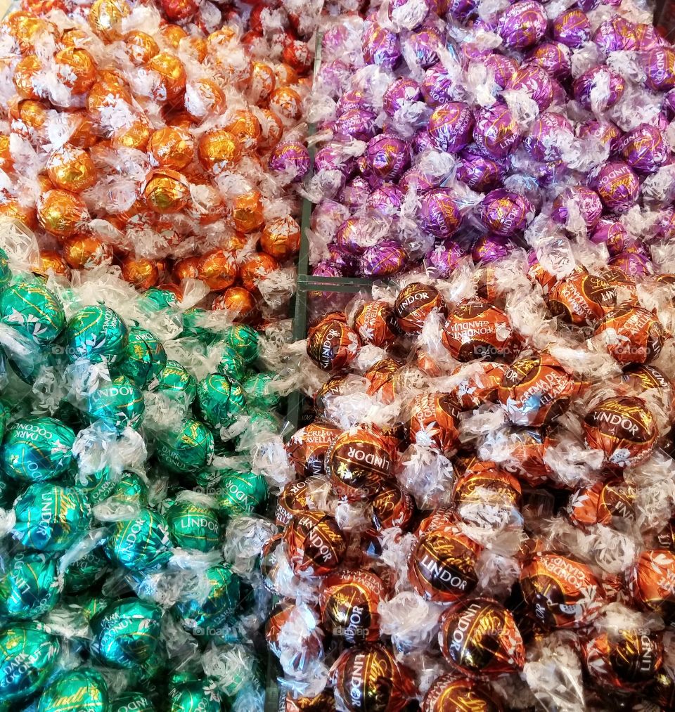 Quarters of candy balls