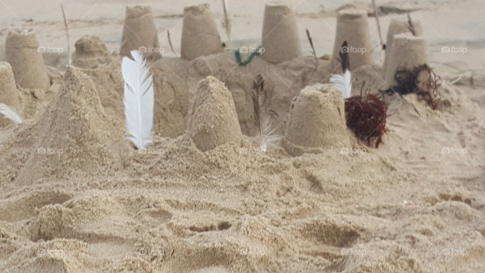 Sandcastle on the beach