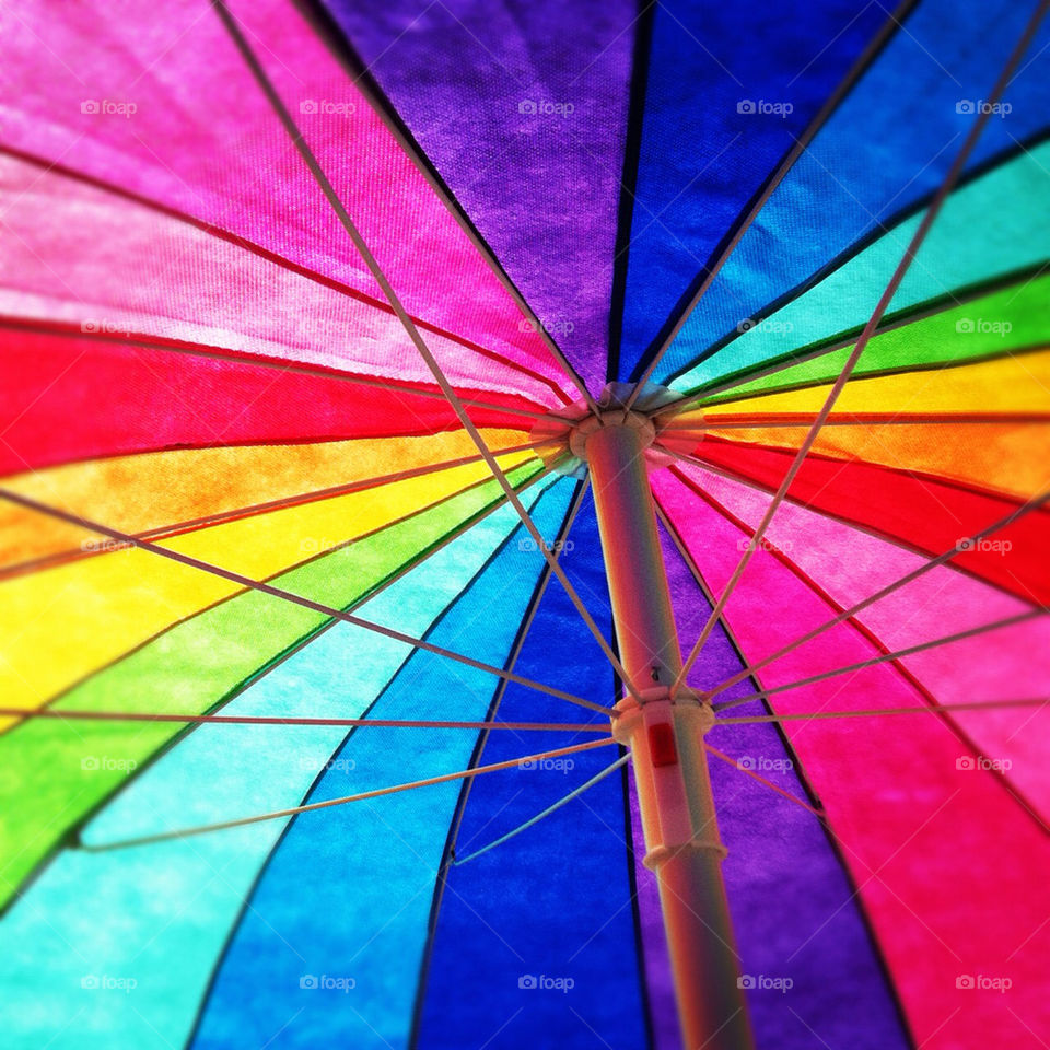 beach love colorful umbrella by ring.rebecca02