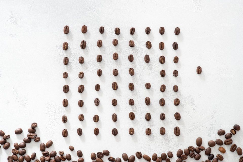 coffee beans on white background