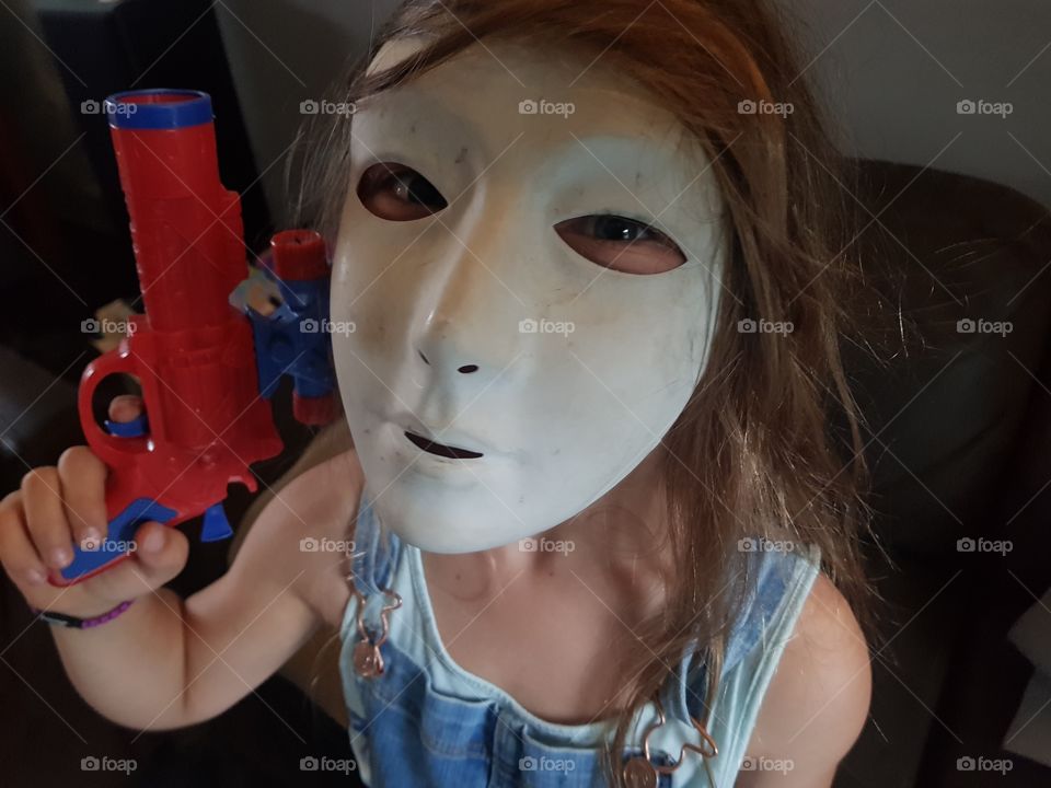 Dressed as a rabel Chick.