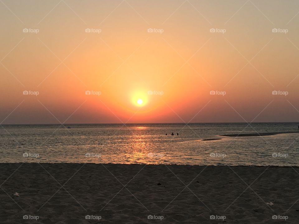 Sun set in Ras Sudr Egypt 