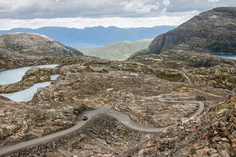 Road in folgefonna national park 