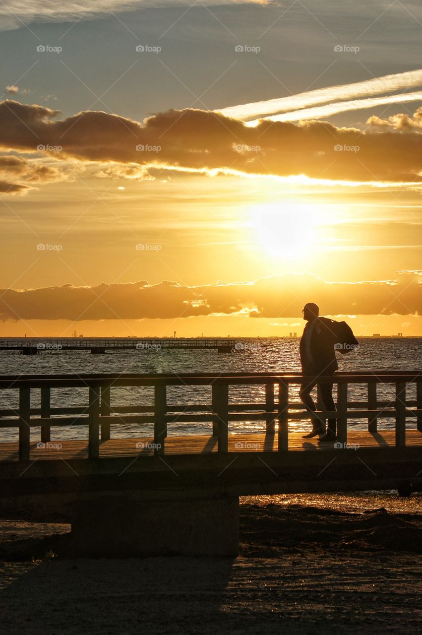 Man on the jetty