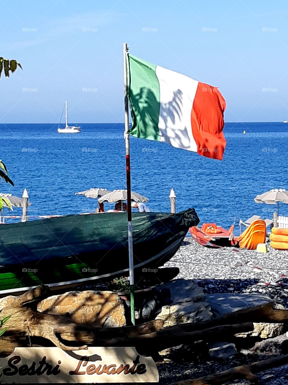 sestri levante beach italy