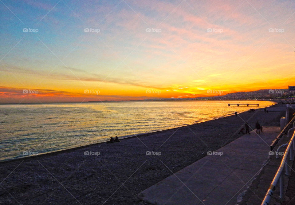 Sunset view in Nice (France)
