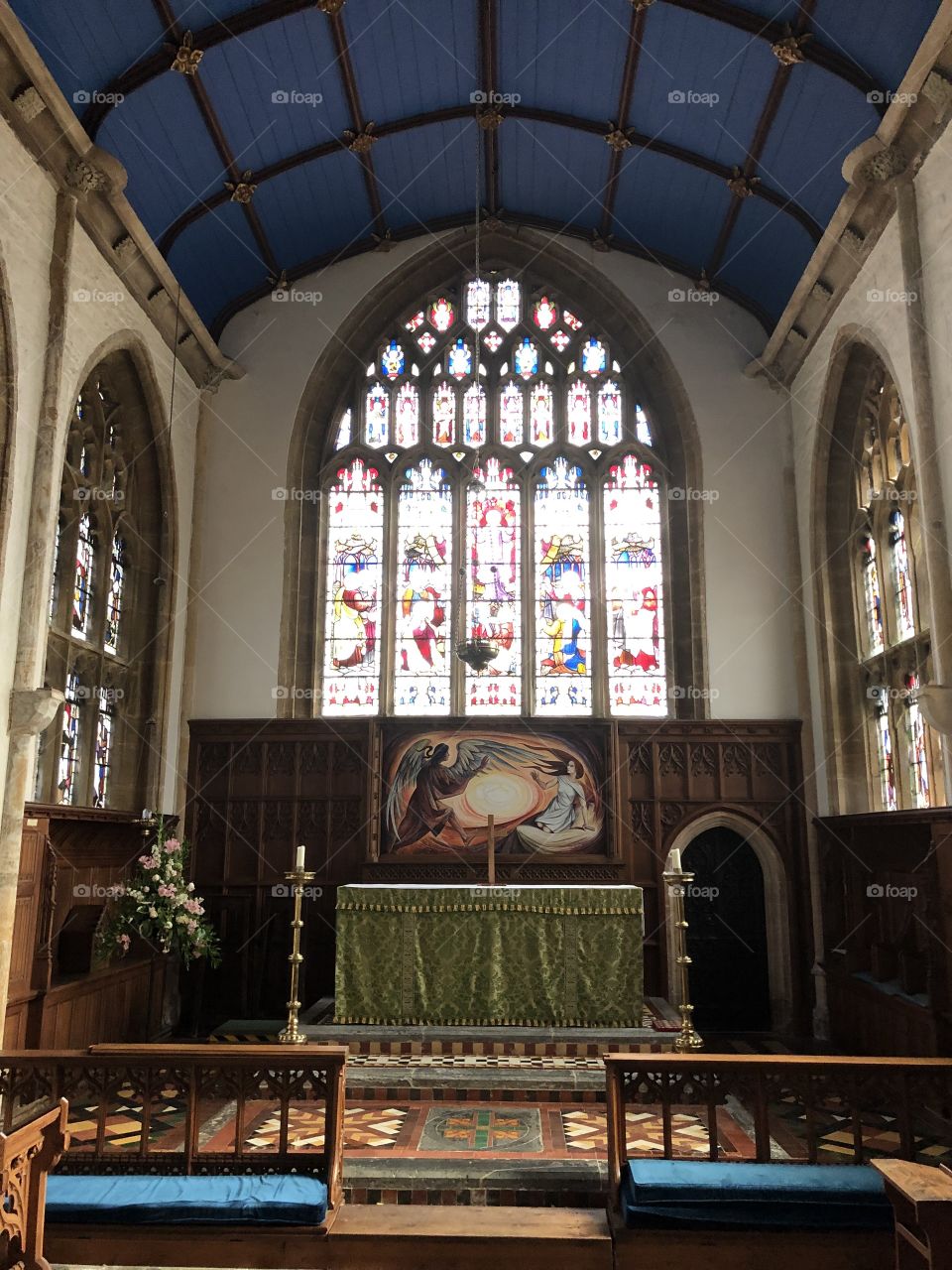 I of two internal photos of St Mary’s Church North Petherton in Somerset.