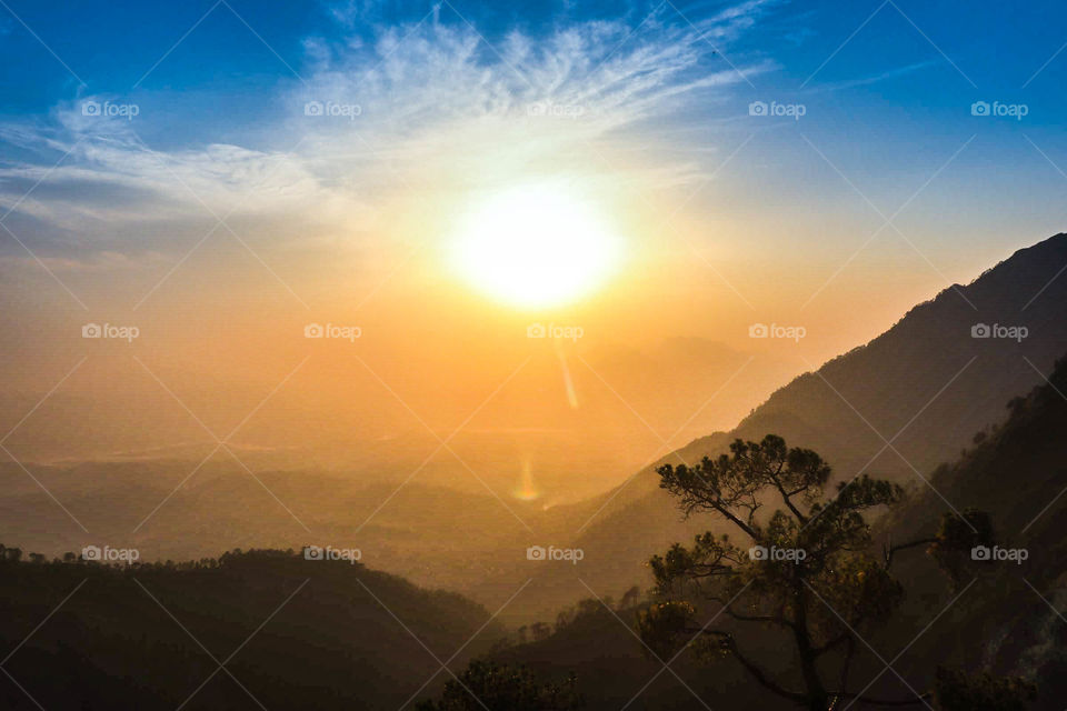 Sunset..!! Time when ice meets fire