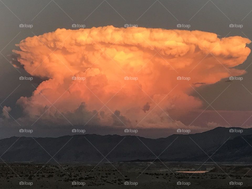 Clouds with mountains