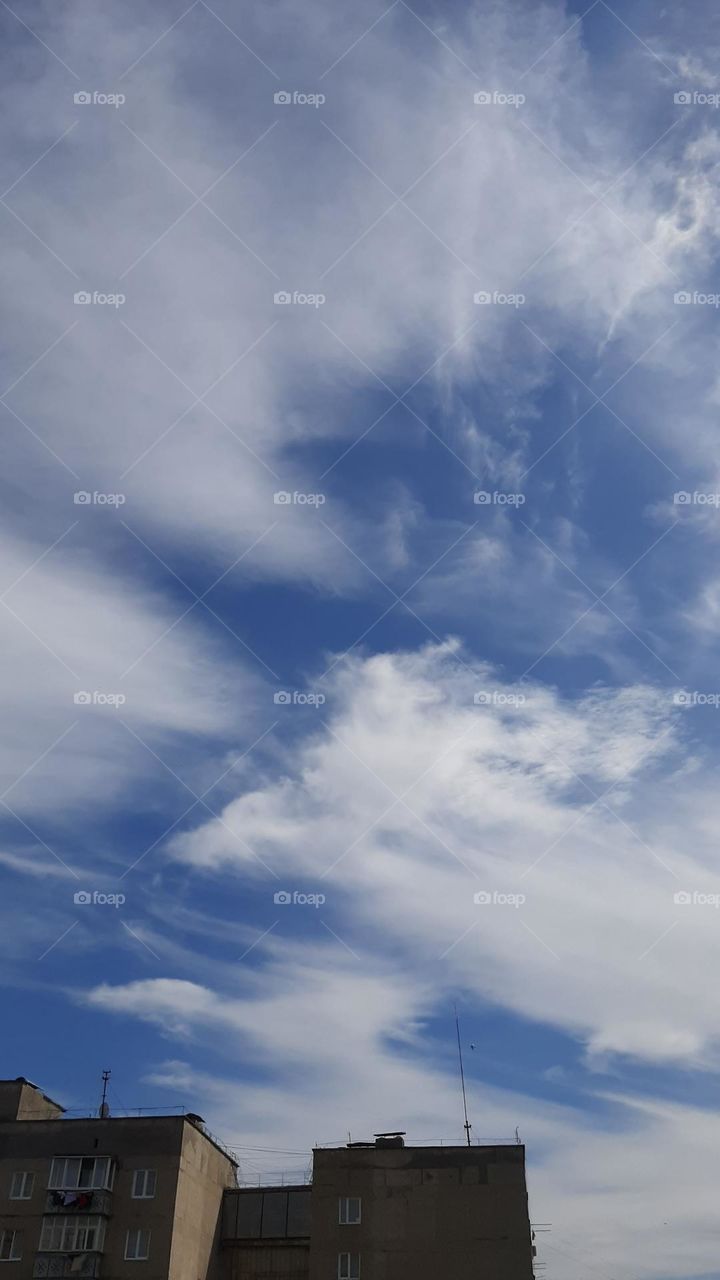 cloud patterns in the sky