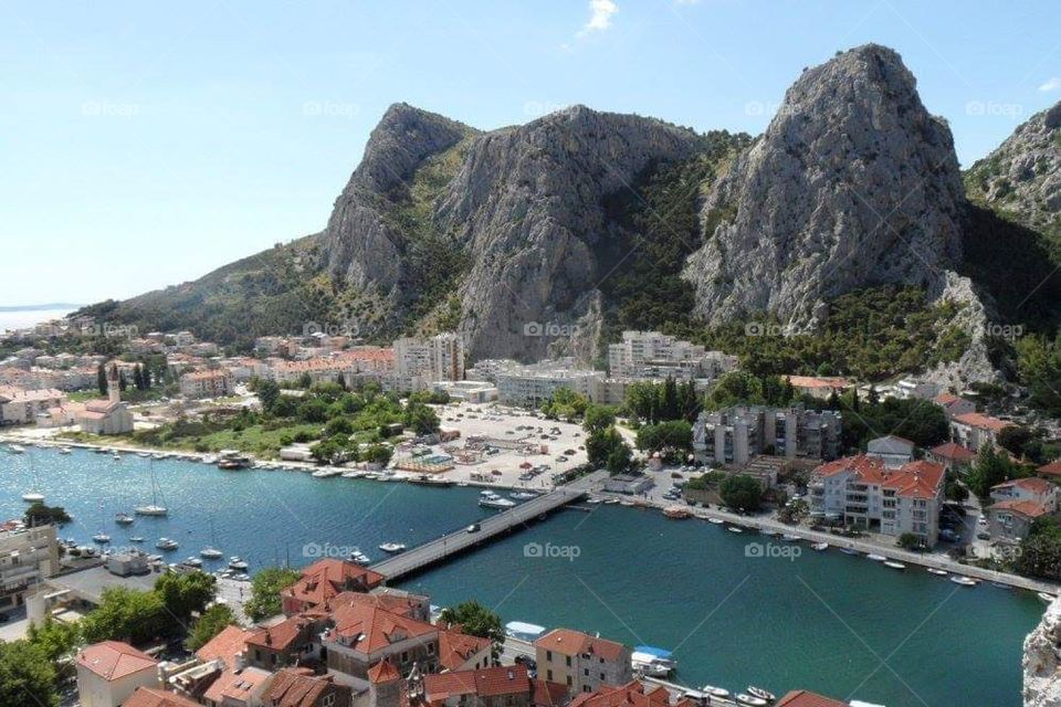 Omiš city from Croatia
