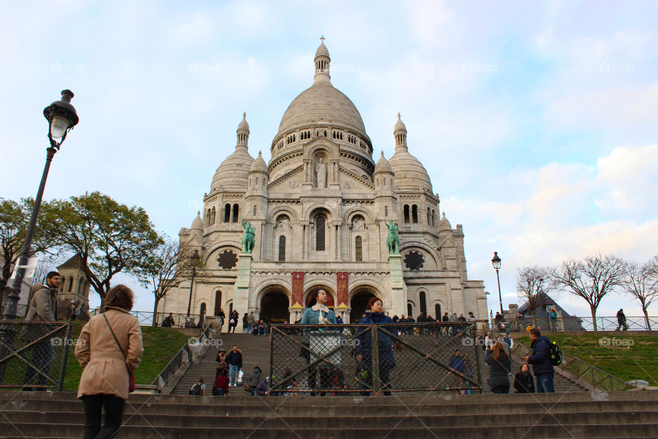 Steps in front of MONTMATRE church 