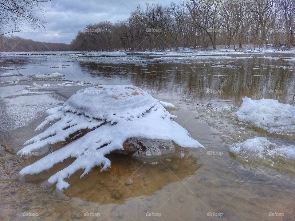 Ice on the river