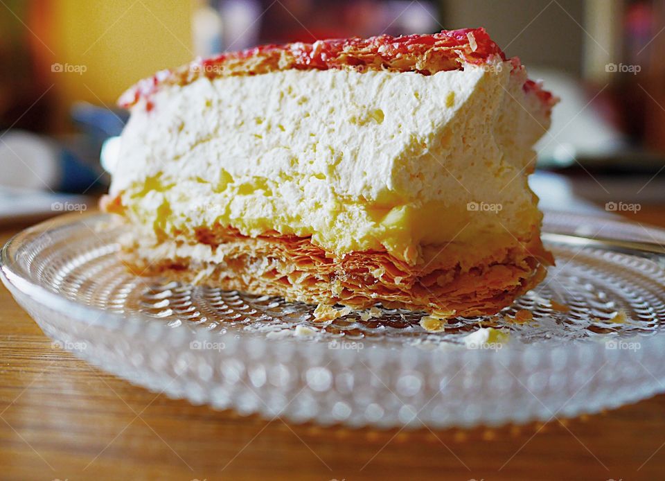 Close-up of cake slice