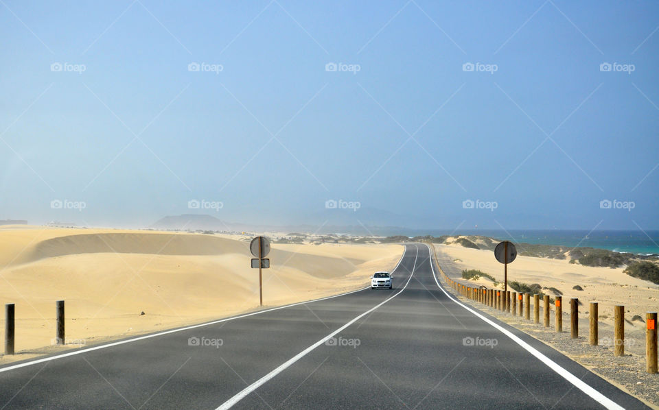 Road in the dunes 