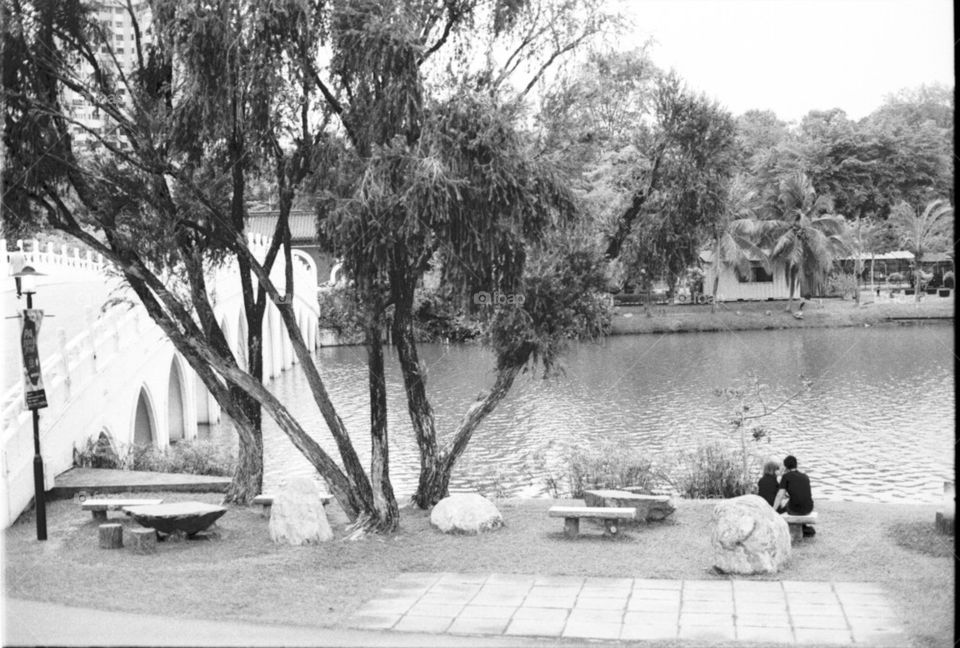 Couple near river