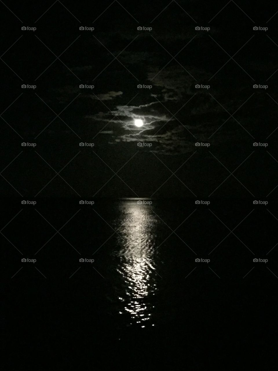 Moon Reflection on Lake Michigan