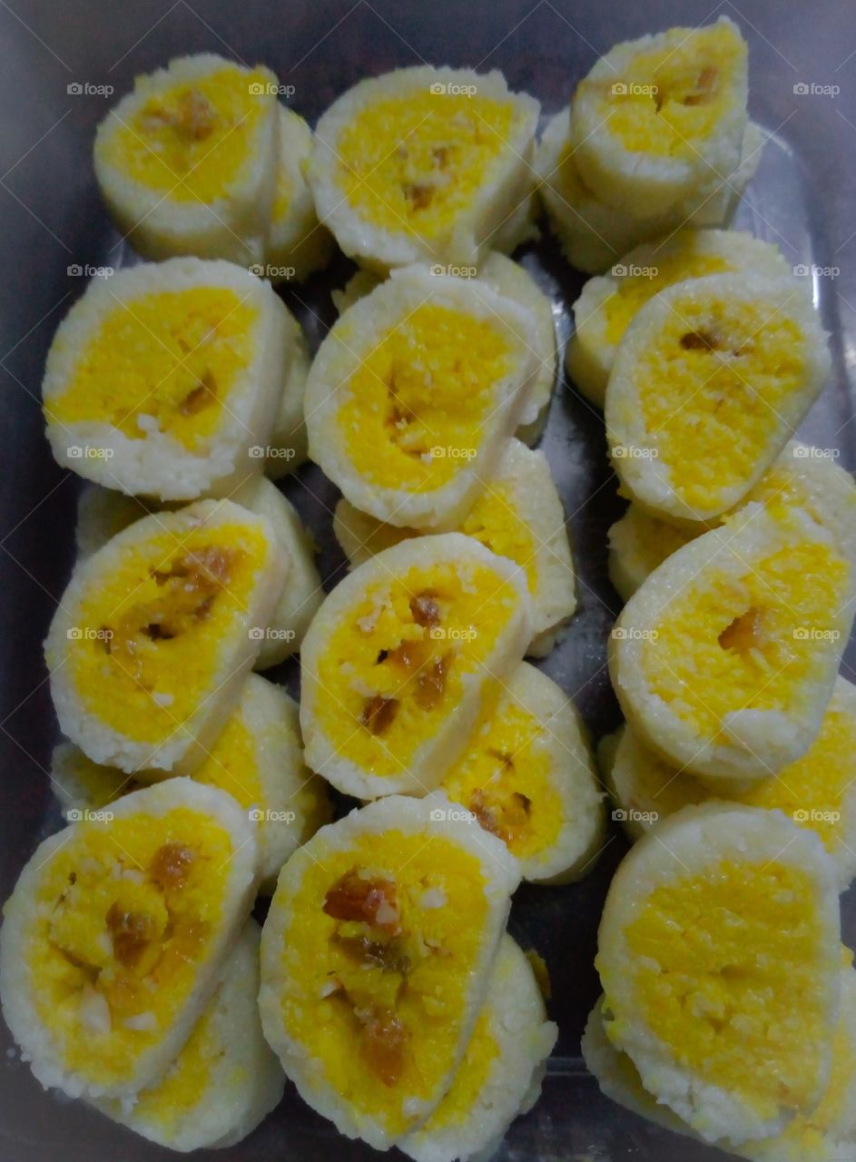 Indian Homemade Traditional Sweet. It is made with Coconut and Dry fruits.