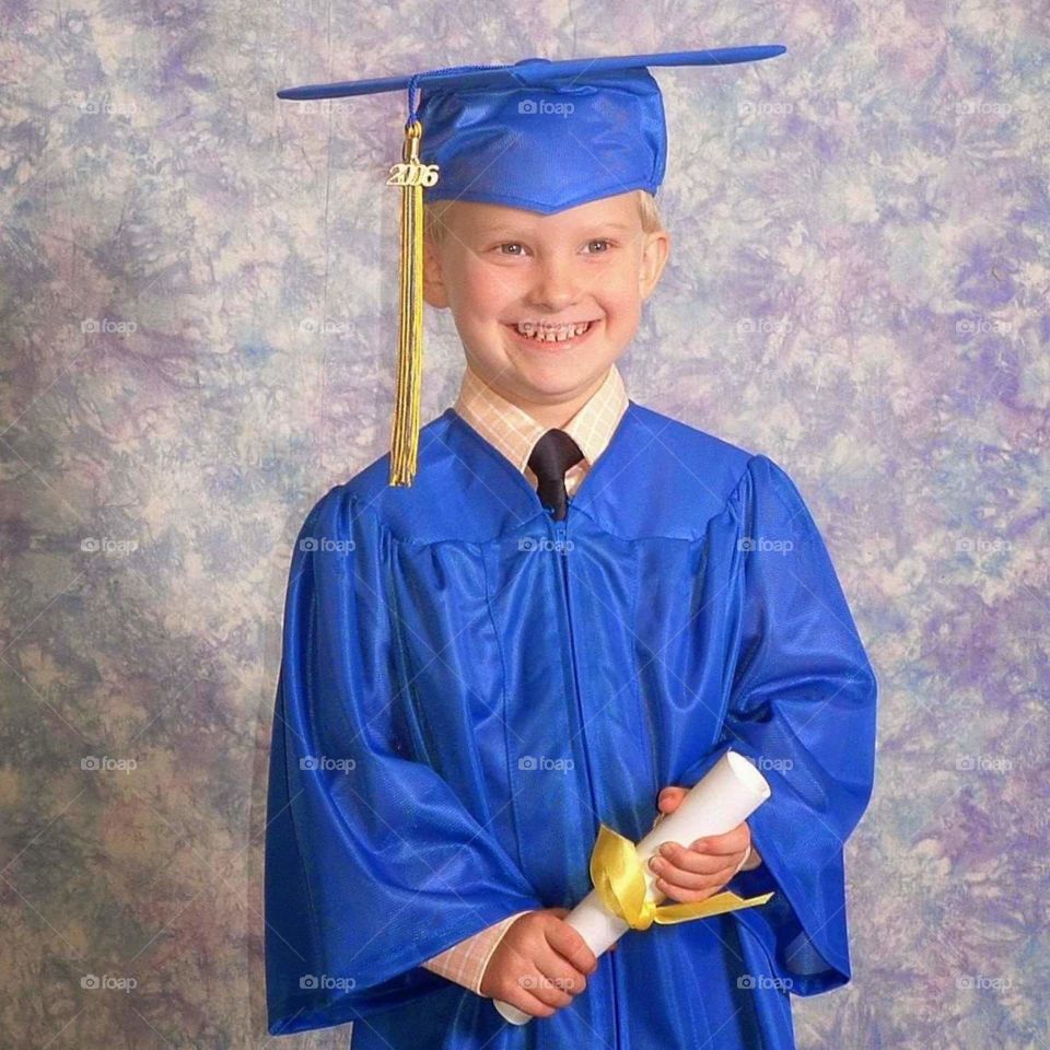 My youngest son's kindergarten graduation. He was a happy boy and I was a proud daddy.