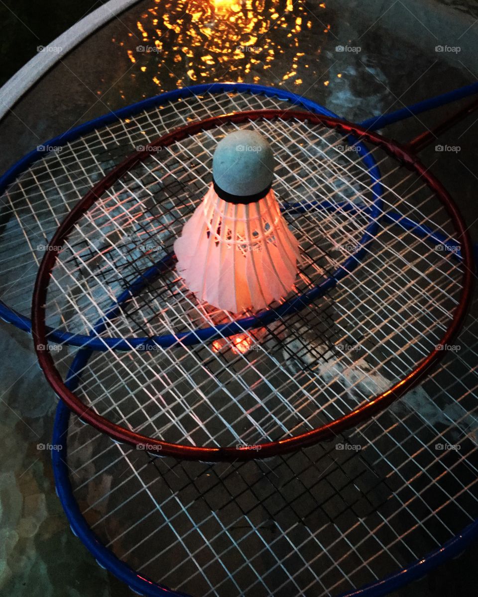 Glow-in-the-dark badminton