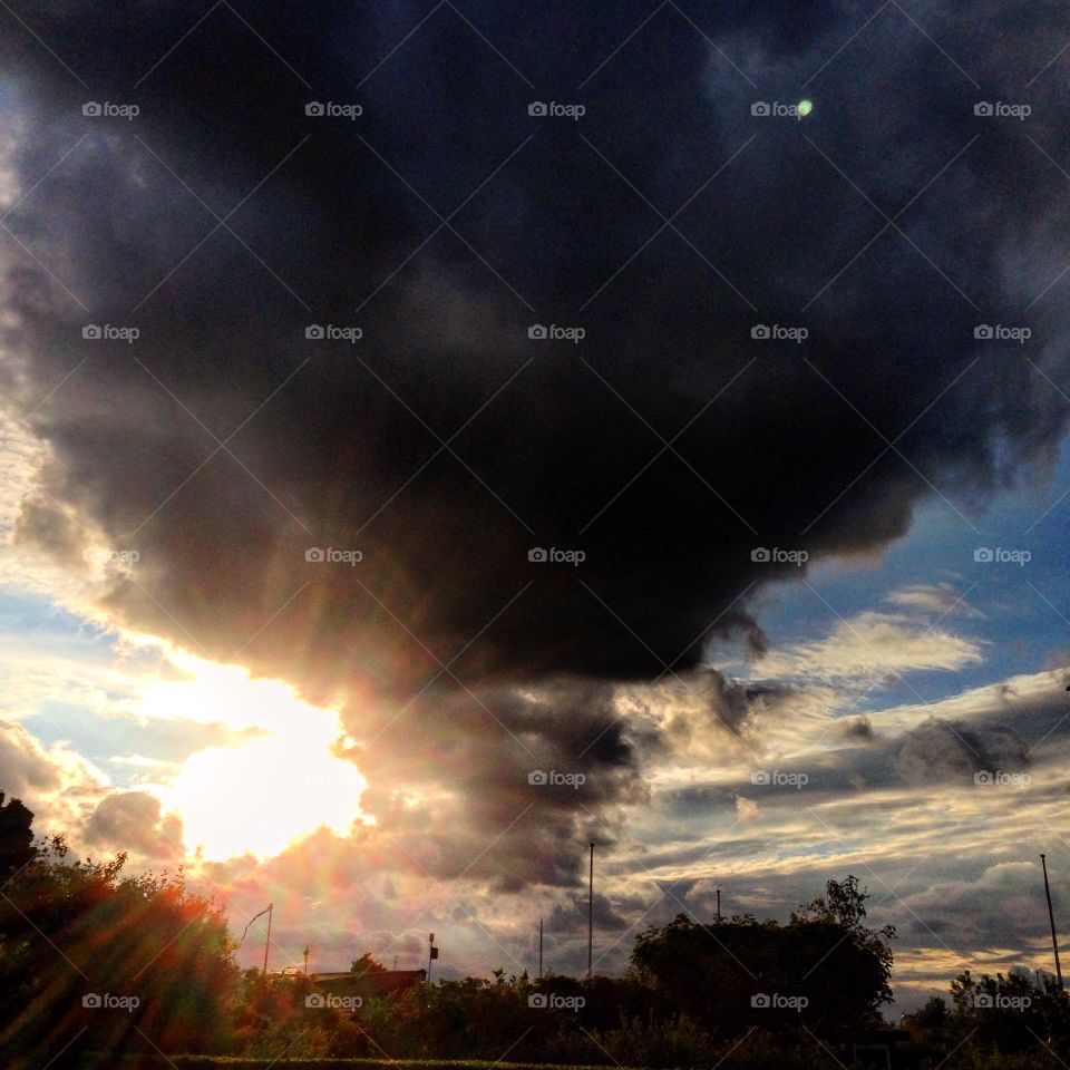 Heaven. Evening, sky, heaven, special, sankthans, Denmark, Amager 
