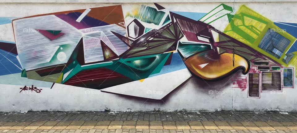 Graffiti Street Art on Wall in Baoan - Shenzhen, China