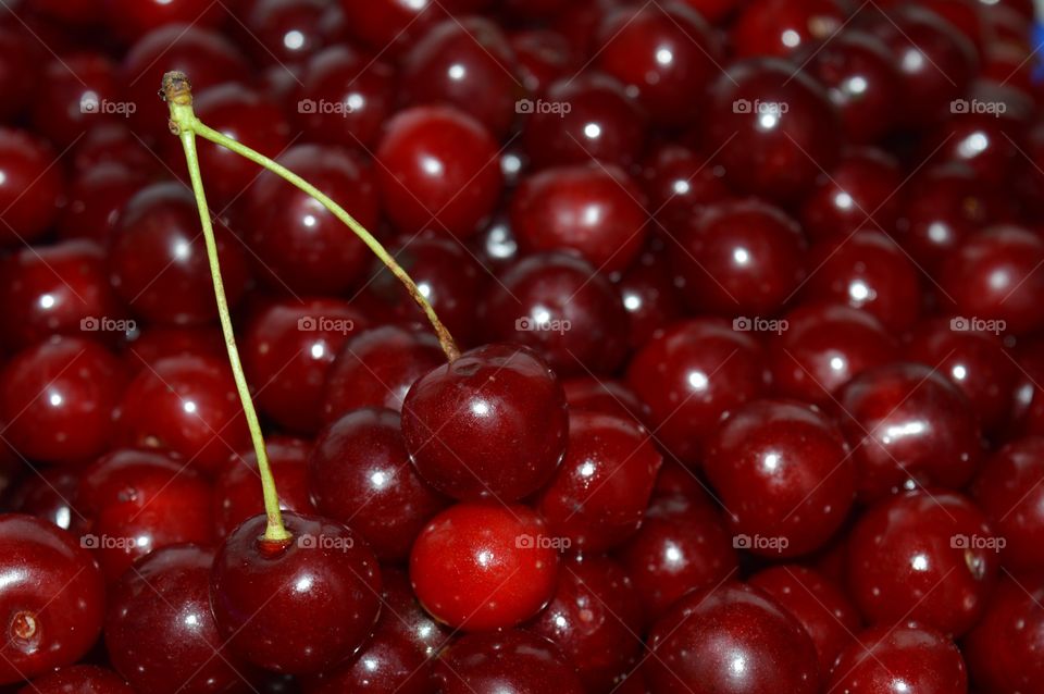 cherry in macro