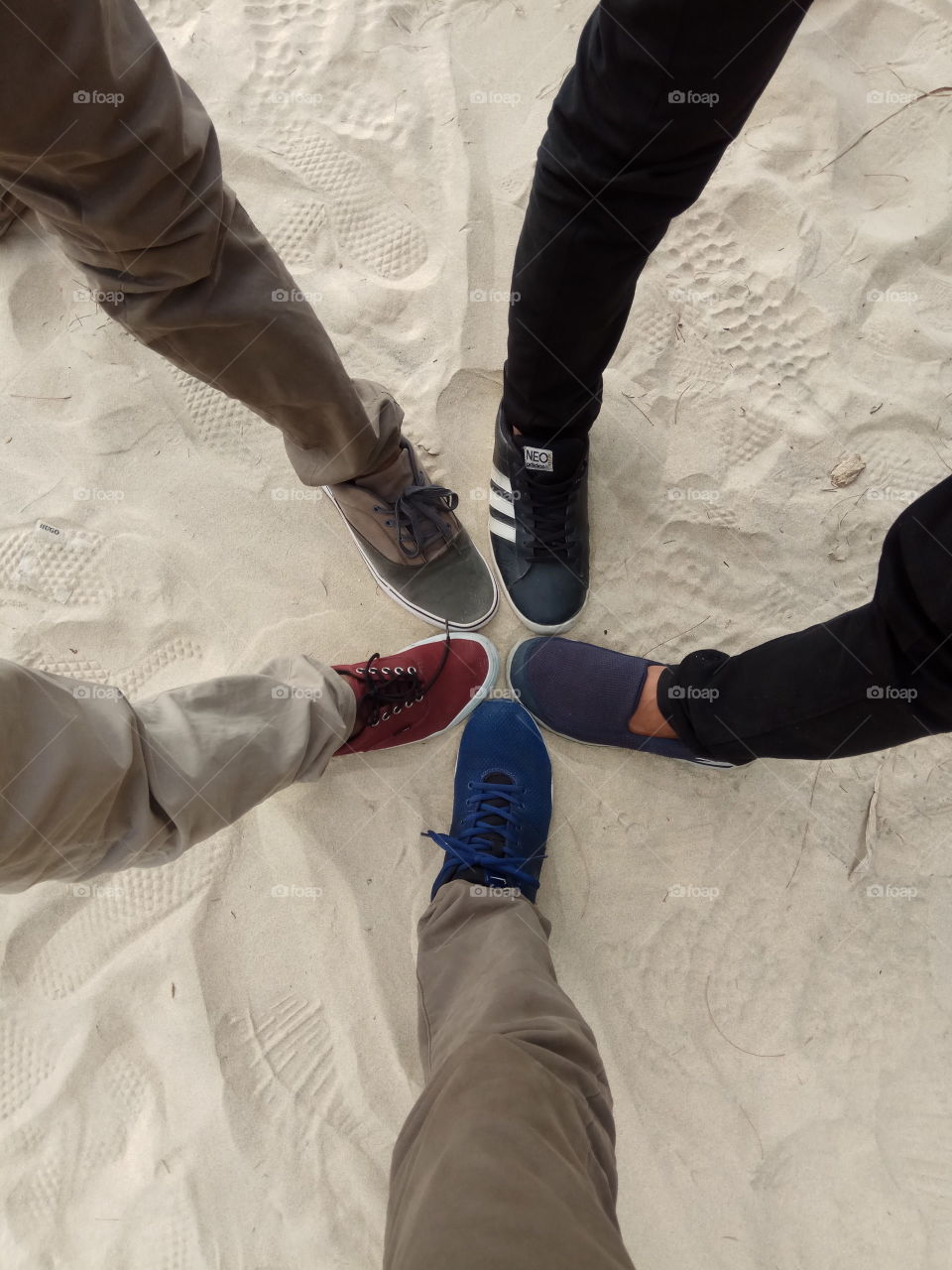 Shoes on the sand