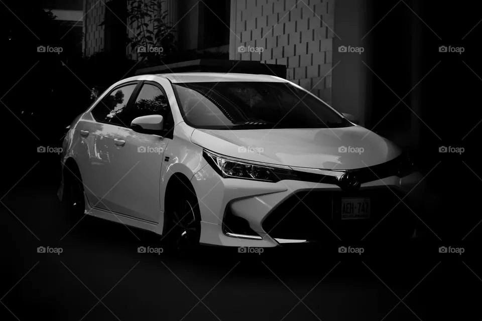 Toyota Corolla in Black & White