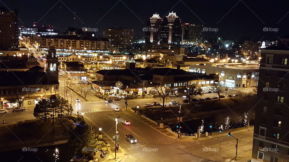 Kansas City Plaza at night