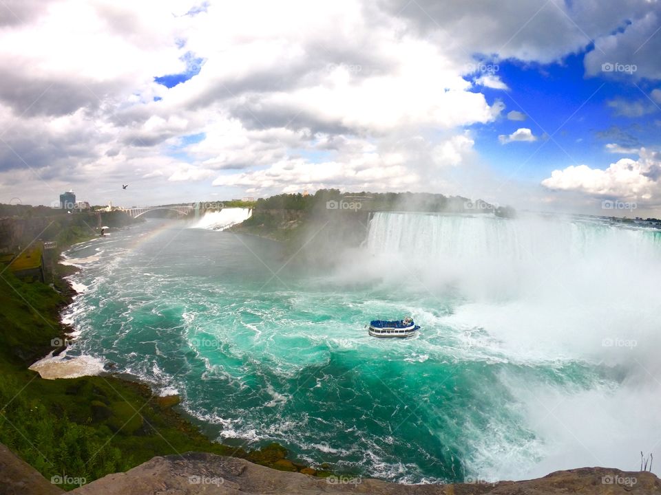 Niagara Falls between USA and Canada 