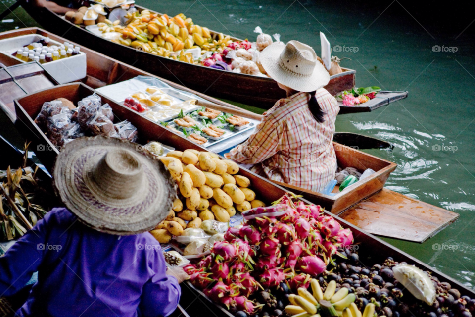 boats bangkok fruit thailand by paulcowell