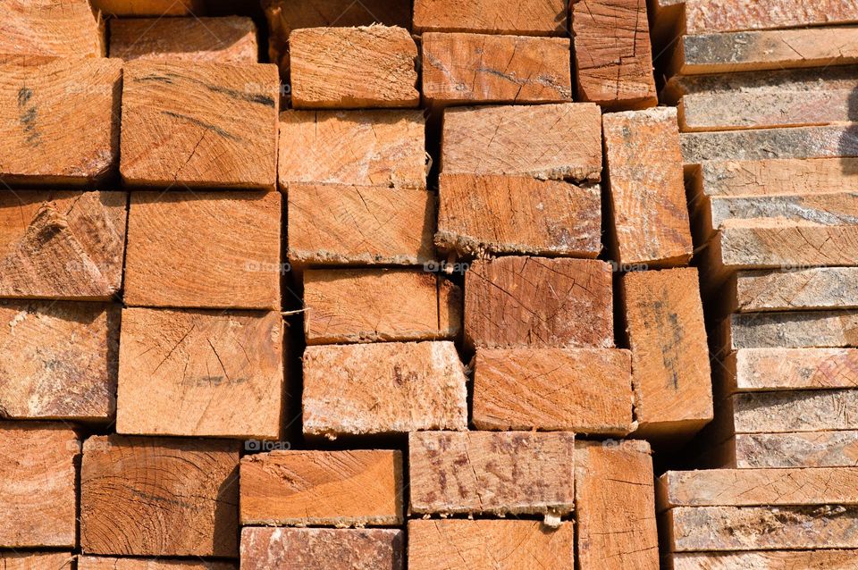 Wooden blocks in rectangular shape