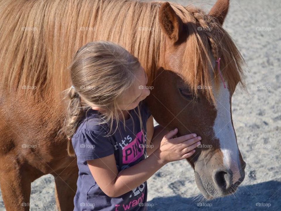 Girl & her horse 