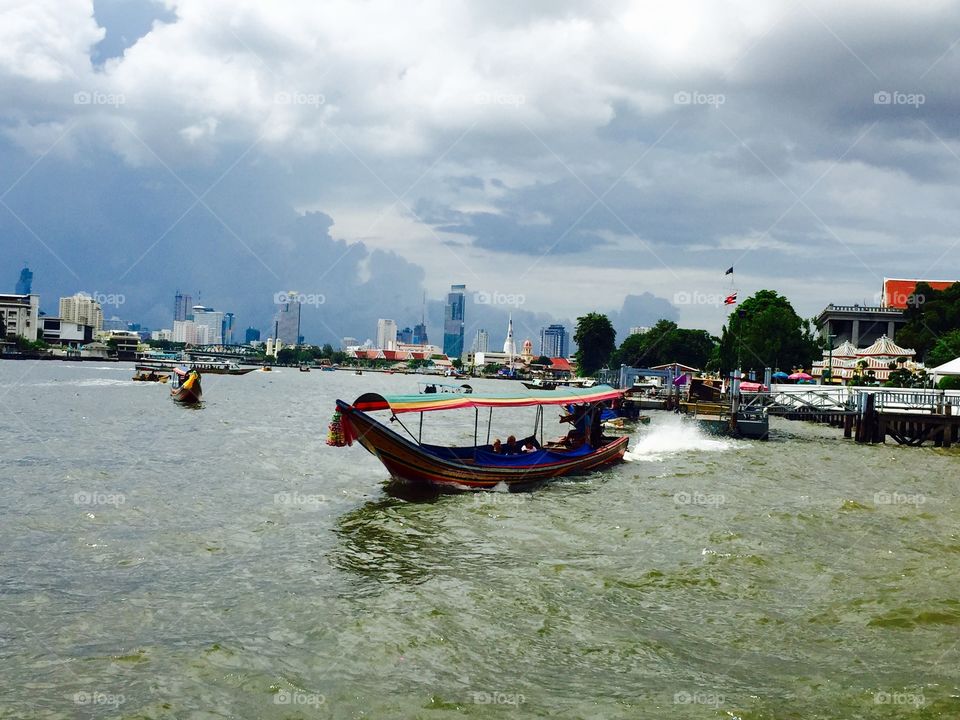 River Crossing in Bangkok. Crossing the river to visit Wat Po