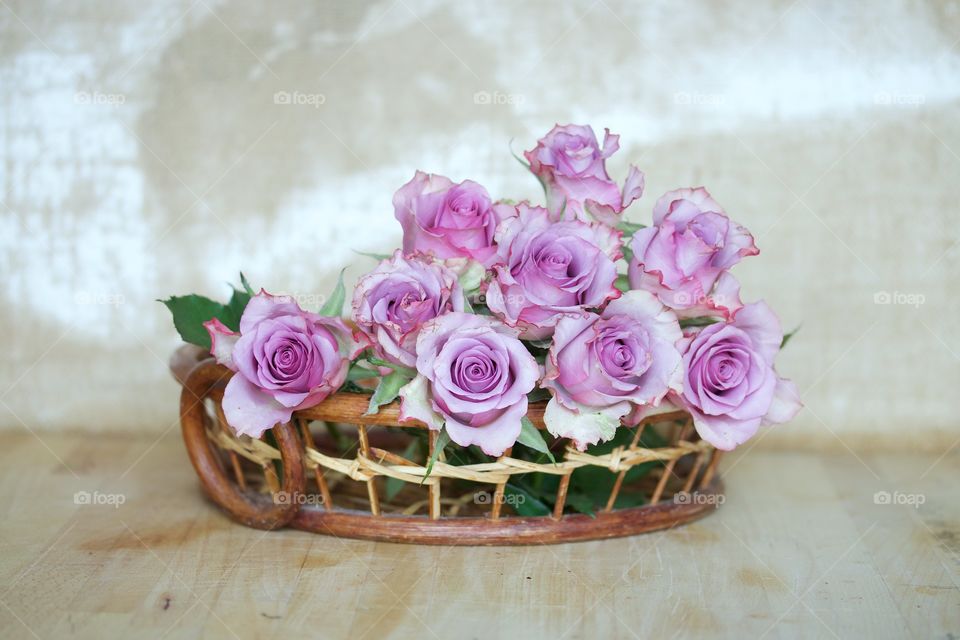 Pink roses bouquet