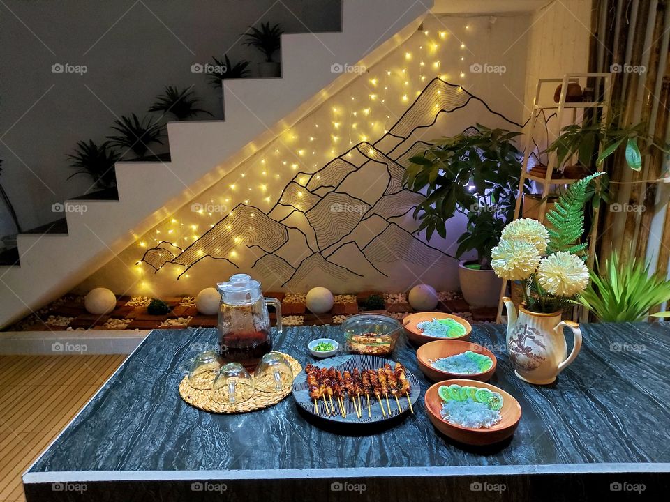 satay, food for dinner