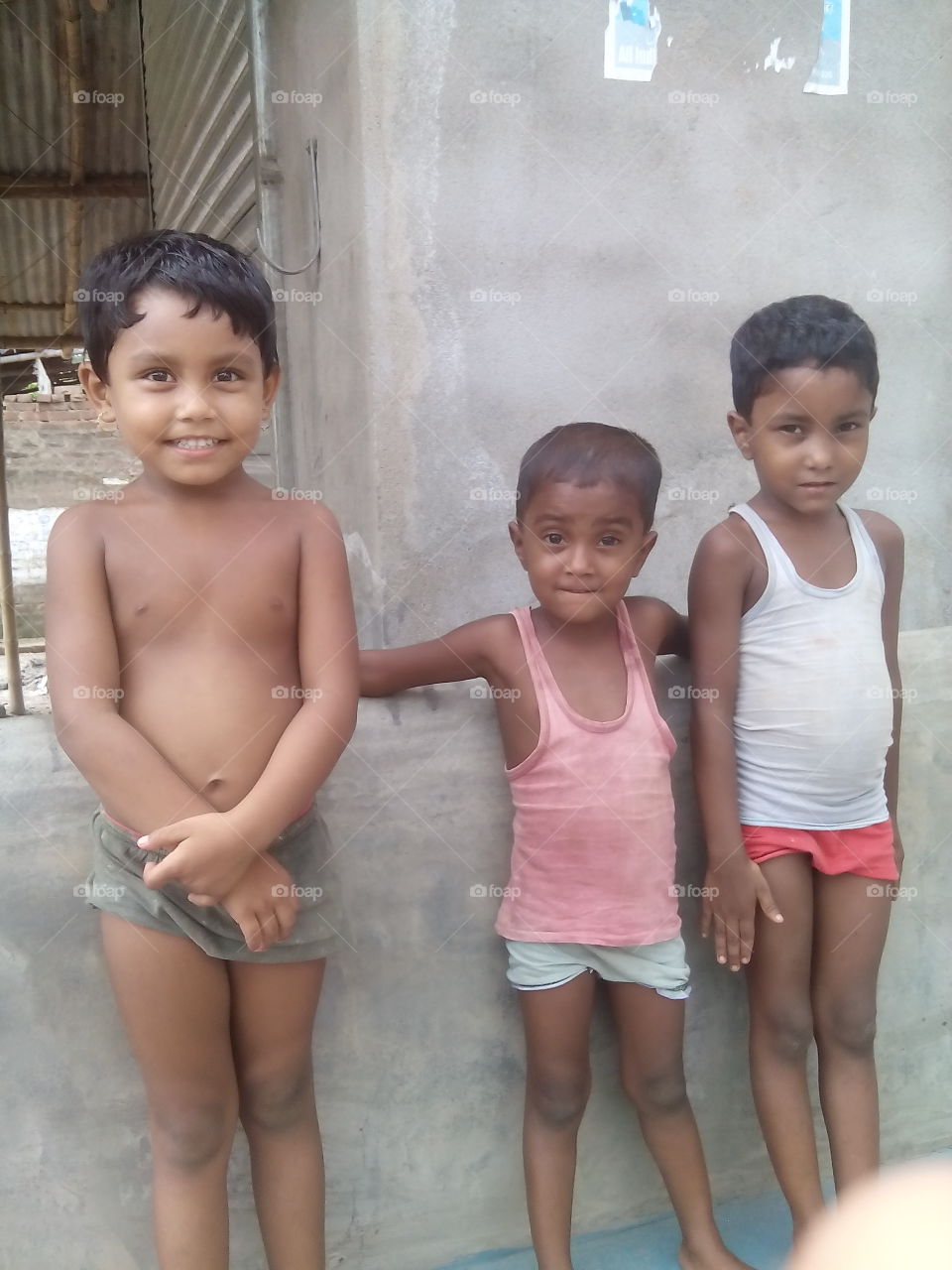 three children