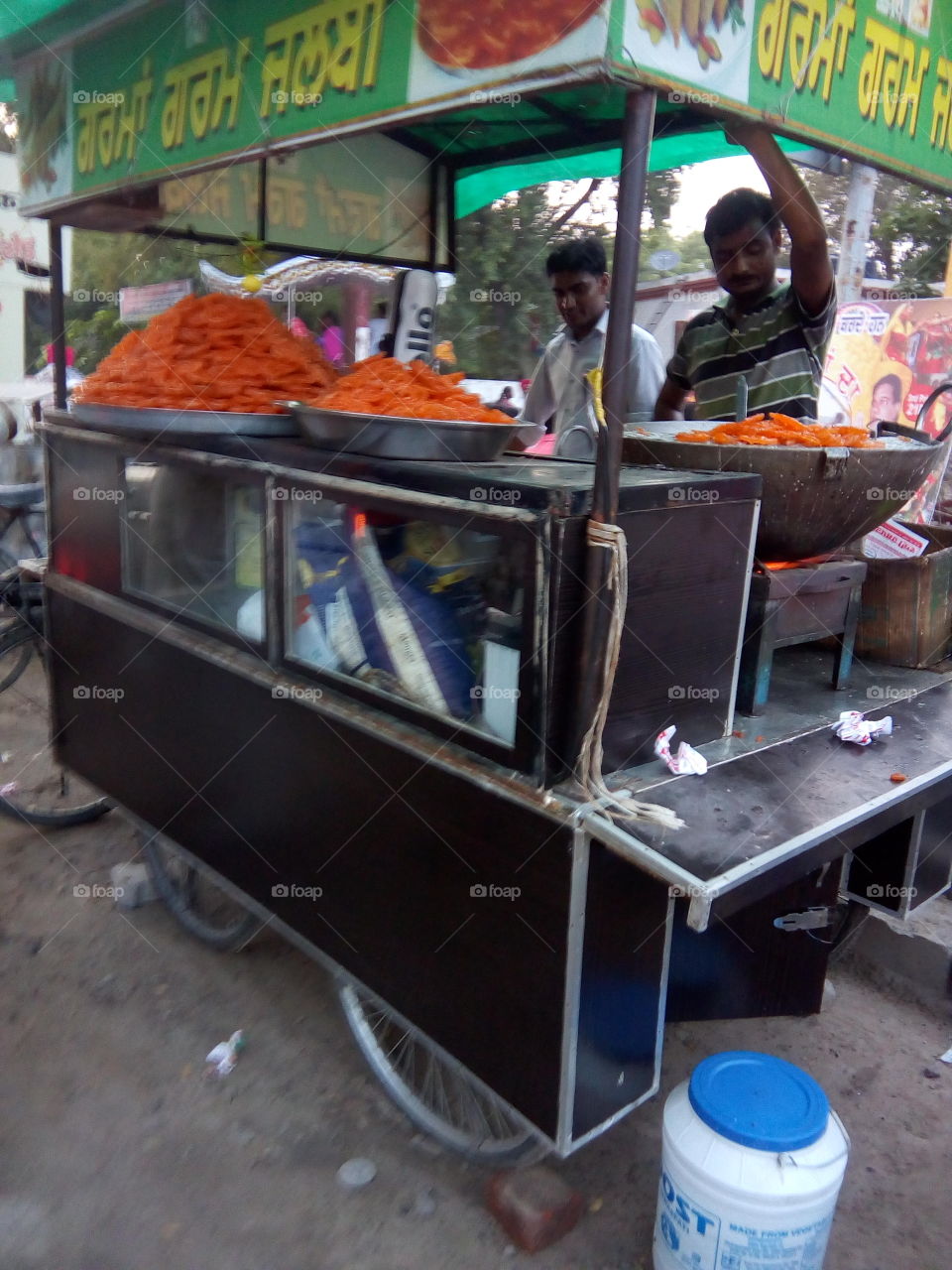 very sweet jalebi shop in city Bathinda. India.