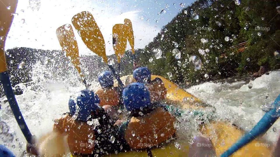 Whitewater rafting 