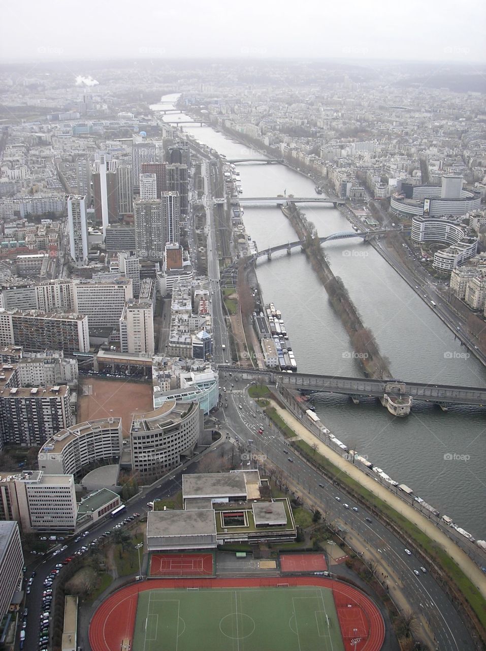 Cityscape of Paris and Seine River