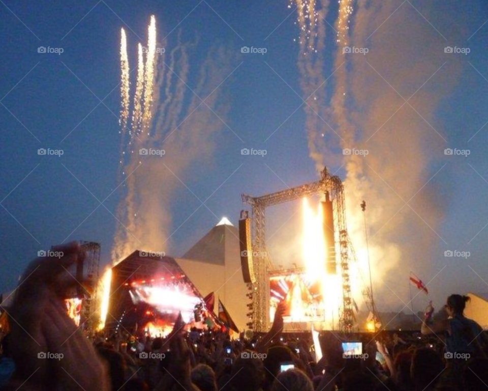 glastonbury festival fireworks music festival fun glastonbury by hannahmarie24