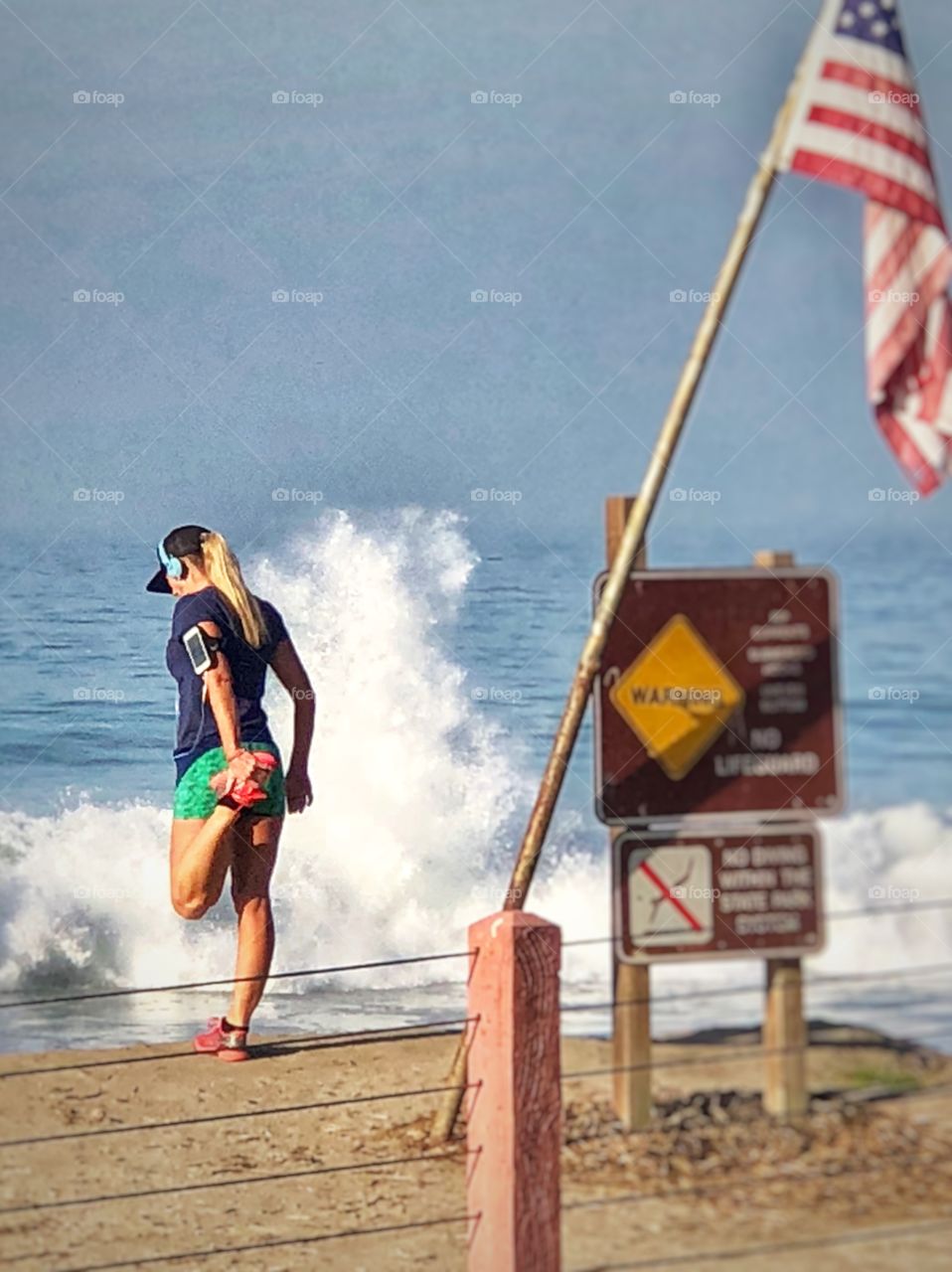 New Year, New Start! Woman & American Flag