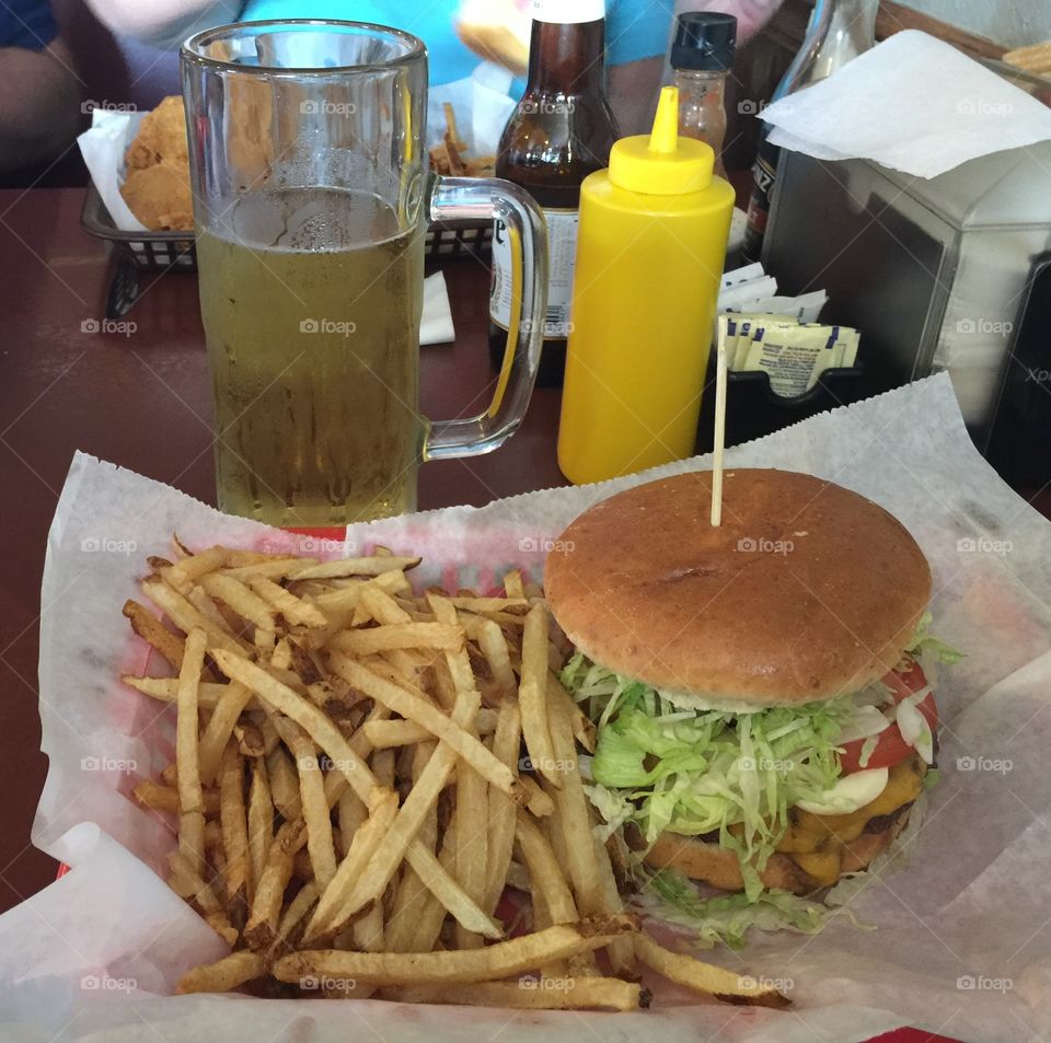 Burger and Fries 