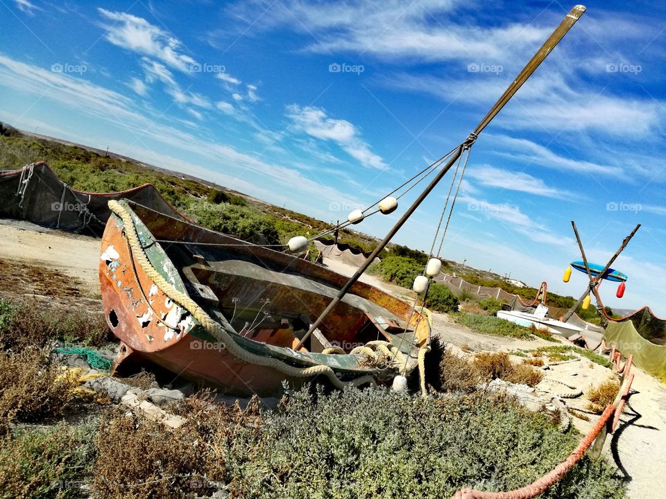 Abandoned wrecked boats SOUTH AFRICA